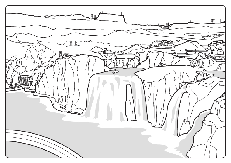 Downloadable Twin Falls Coloring Pages